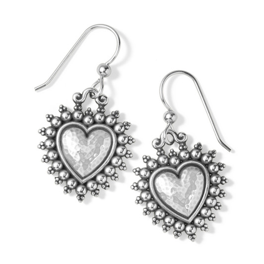 Brighton Telluride Heart French Wire Earrings (JA8360) SLV