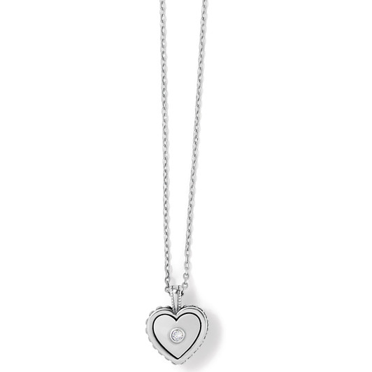 Brighton Pretty Tough Bold Heart Petite Heart Necklace (JM7391) SLV