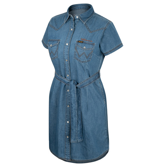 Texas Longhorn Wrangler Denim Dress (WRED30348) DEN