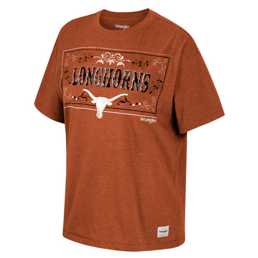 Texas Longhorn Wrangler Ladies Riggin' Oversized Tee (WRTS30352) BO