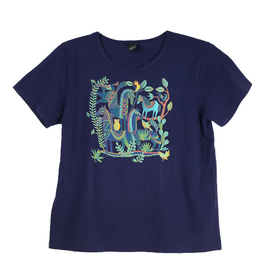 Sabaku Abstract Horses Boutique Short Sleeve Tee (419MSKSSBT) MIDNIGHTSKY