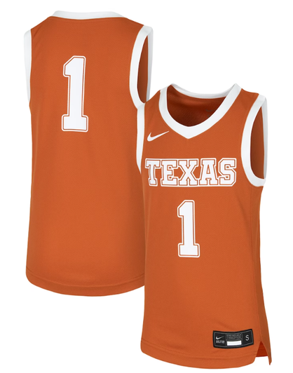 Texas Longhorn Youth Replica Basketball Jersey (P42888-DOR) BO