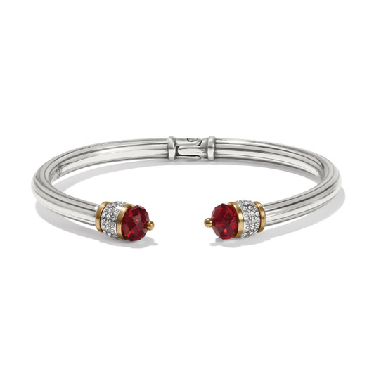 Brighton Meridian Open Hinged Bracelet (JF0146) 2TONE/RED