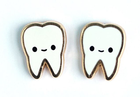 Teeth Enamel Earrings  (LUX E24)