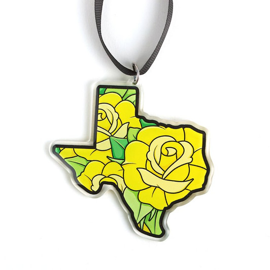Texas Yellow Rose Ornament (LUX O12)