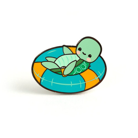 Tubin' Turtle Enamel Pin (LUX P84)