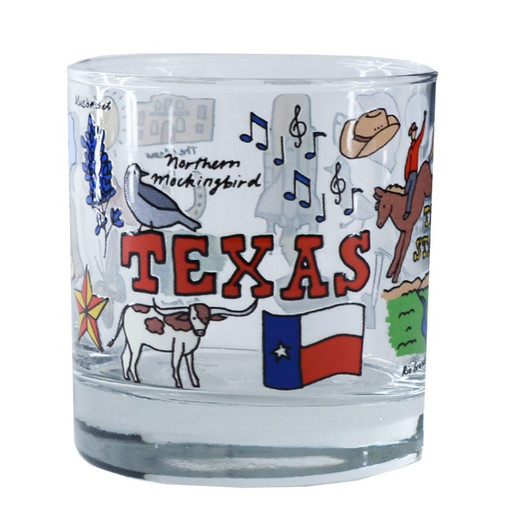 Texas Wanderer Rocks Glass (1 BRIL 102) CLEAR/MULTI