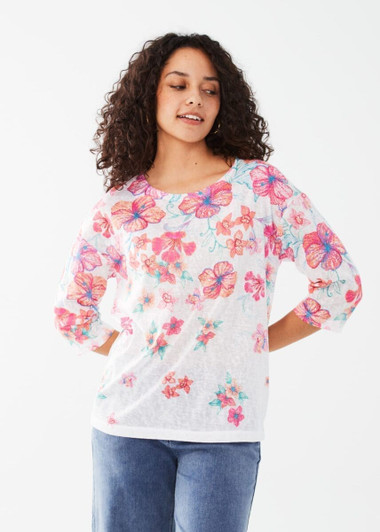 FDJ French Dressing Tropical Floral Top (3476451)