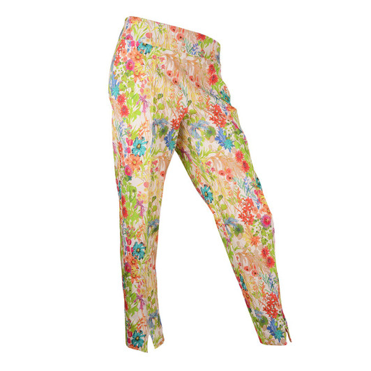 Thin Her Floral Print Pull-On Ankle Pants (N14111PM) MULTI