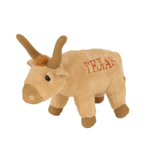 TEXAS Embroidered Plush Standing Longhorn Steer (81065TX) TAN