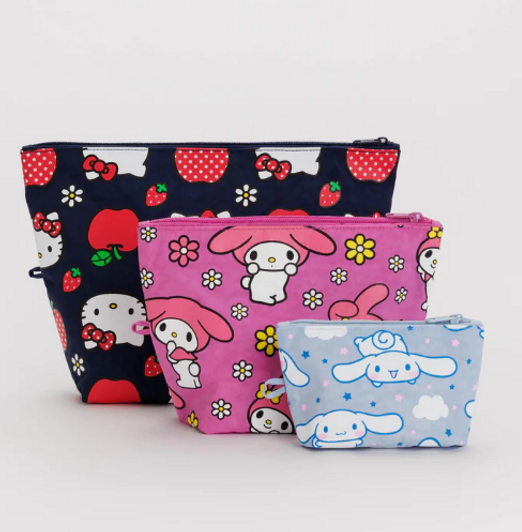 Baggu Go Pouch Set - Hello Kitty and Friends