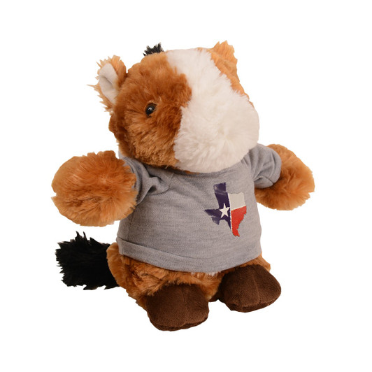 Plush Chubby Horse with Grey Texas Flag Hoodie (93085-HOODIE)