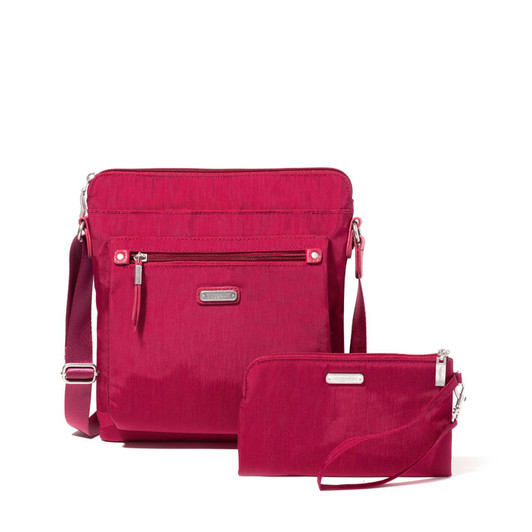 Baggallini Go Bagg w/RFID Wristlet (GOB282) Beet Red