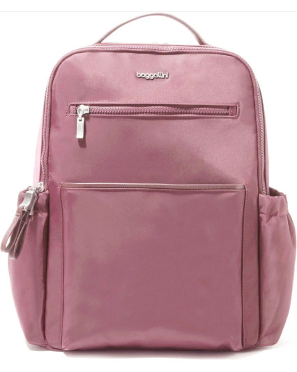 Baggallini Treibeca Expandable Laptop Backpack  (MLB819) Mauve Twill