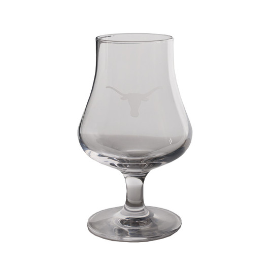 Texas Longhorn Etched Logo Classic Whiskey Glass (CU09)