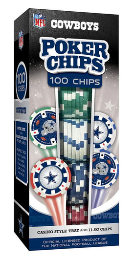 Dallas Cowboys 100 Piece Poker Chips Set (DAC3120)