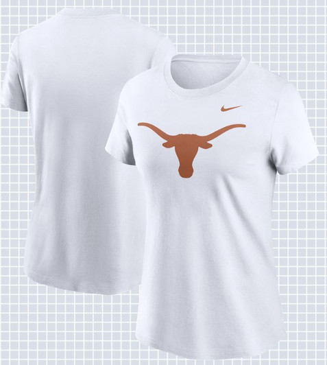 Texas Longhorn Nike Ladies Crew Neck Logo Tee - White