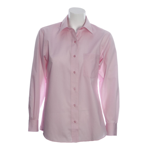 Foxcroft Plus Long Sleeve CVC Opel Pink Shirt (105111)