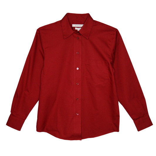 Foxcroft Plus Long Sleeve CVC Ruby Shirt (105111)