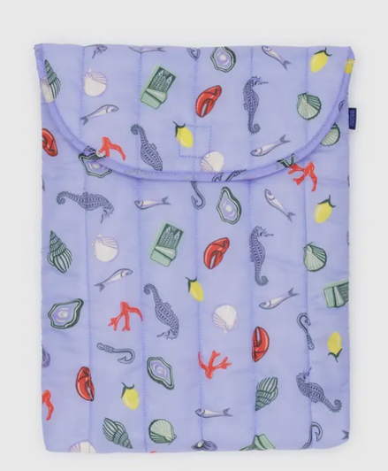 Baggu Puffy Laptop Sleeve 16" - Sea Charms