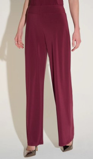 Joseph Ribkoff Solid Merlot Wide Leg Pant