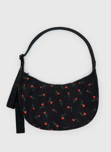 Baggu Medium Nylon Crescent Bag - Painted Wildflowers