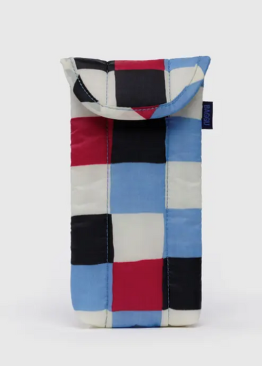 Baggu Puffy Glasses Sleeve - Painted Check