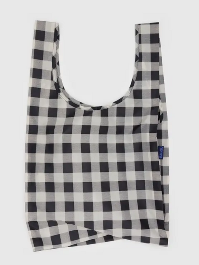 Baggu Standard Reusable Bag - Black & White Big Check
