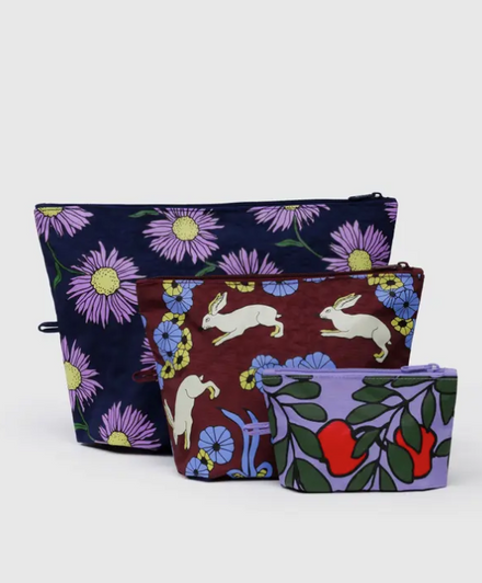 Baggu Go Pouch Set - Night Orchard 