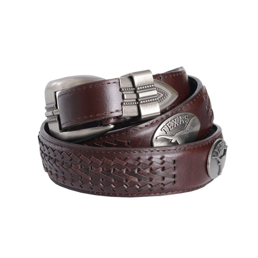 Texas Longhorn Concho Braid Belt (ZP UTX-BOLPTBRD)