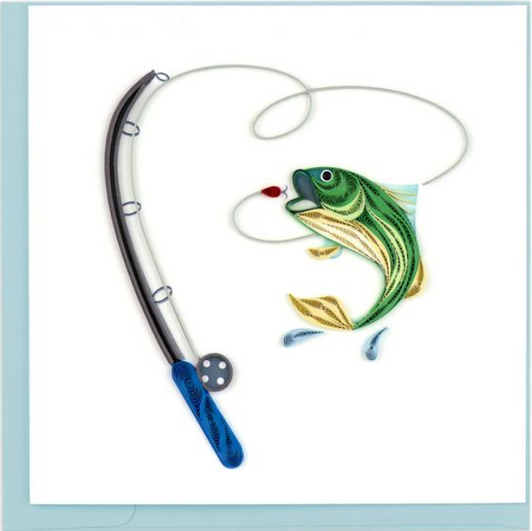 Quilling Card-Gone Fishing 