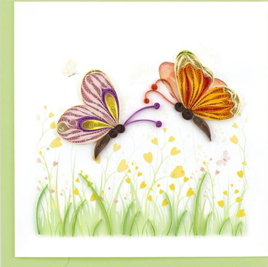 Two Butterflies Quilling Card