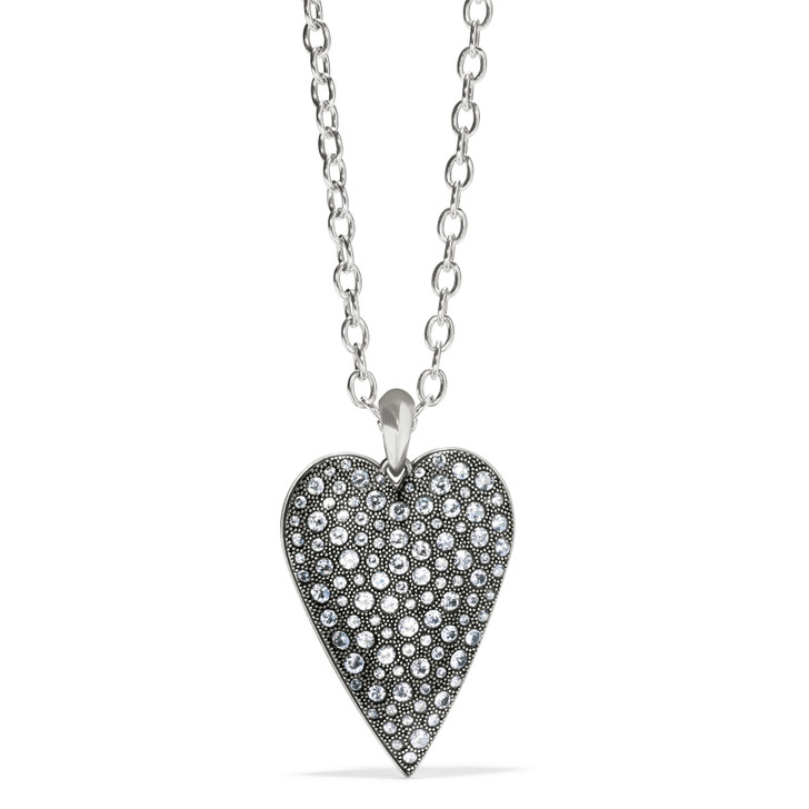 Brighton Glisten Silver Heart Convertible Necklace (JM3761)