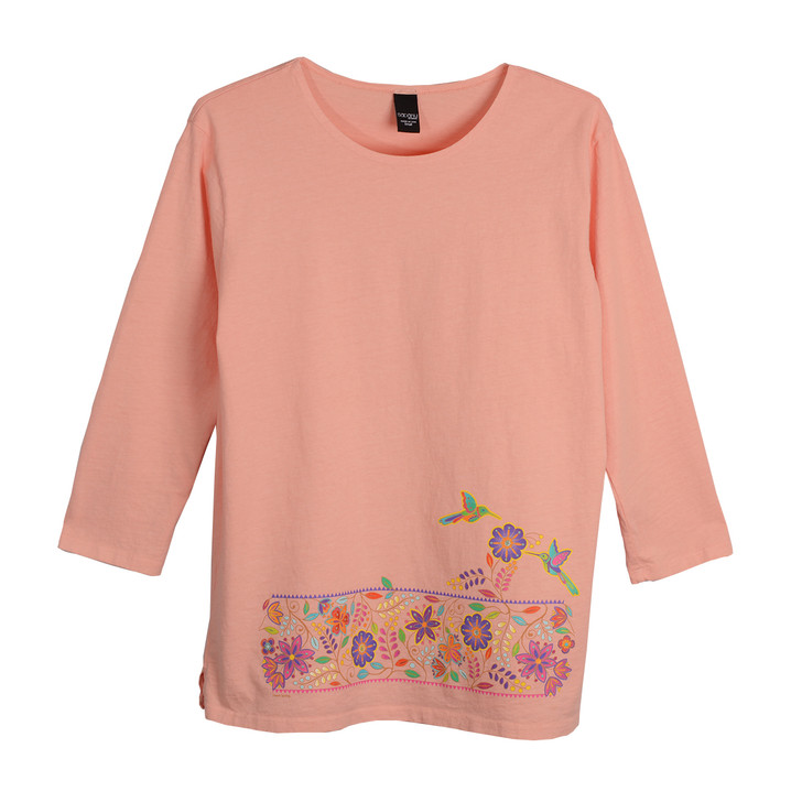 Sabaku Sweet Spring 3/4 Sleeve Tee (397PEA3/4S) PEACH