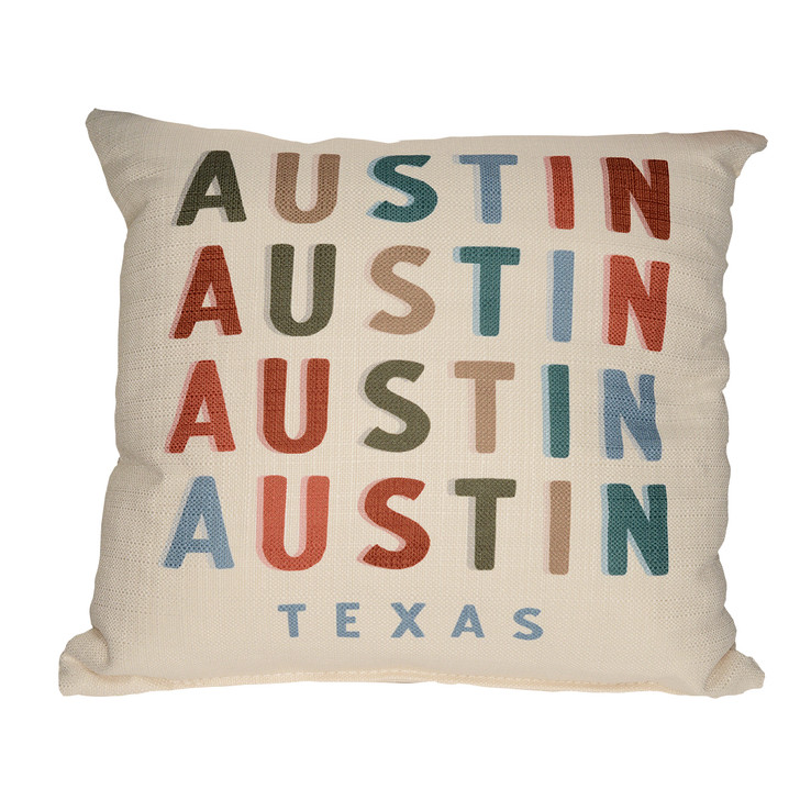 Drop Shadow Austin Texas Pillow (STE0192) SUE PATRICK EXCLUSIVE