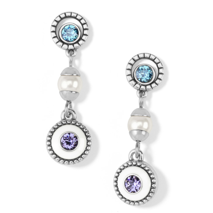 Brighton Halo Light Pearl Post Drop Earrings (JA8433) SLV