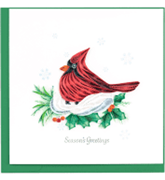 Snowy Cardinal Quilling Card