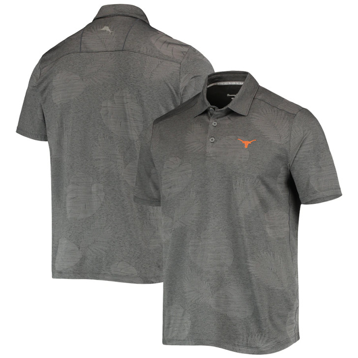 Texas Longhorn Tommy Bahama Delray Frond Polo (ST225772) GREY