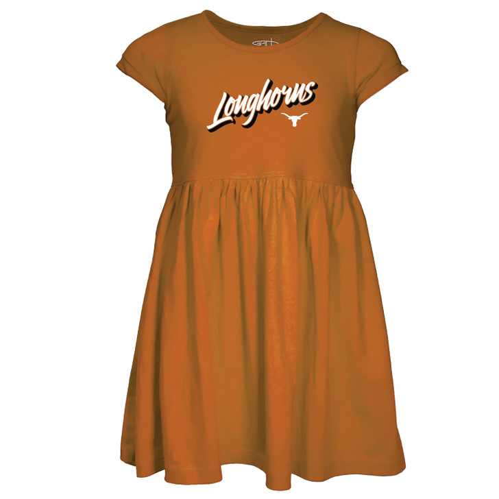 Texas Longhorn Toddler Molly Tiered Dress (GARB 22GTT1D01) BO