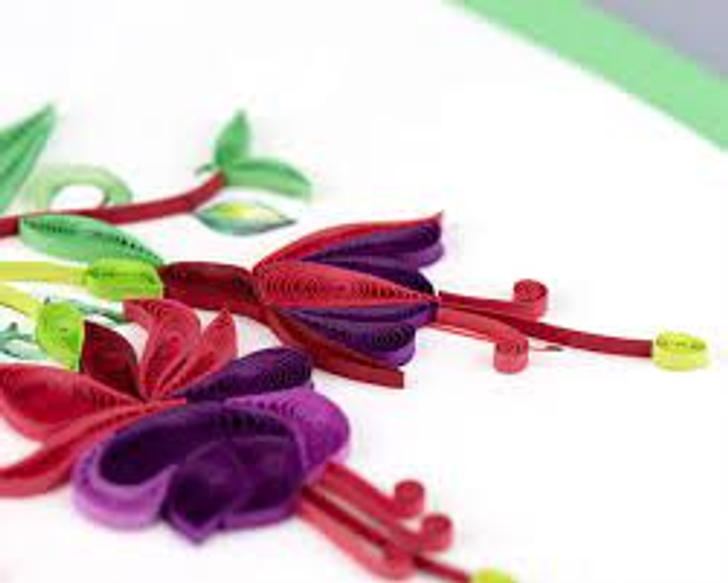 Fuchsia Quilling Card