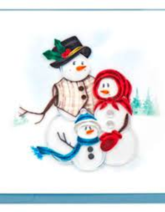 Snowman Family Quilling Card