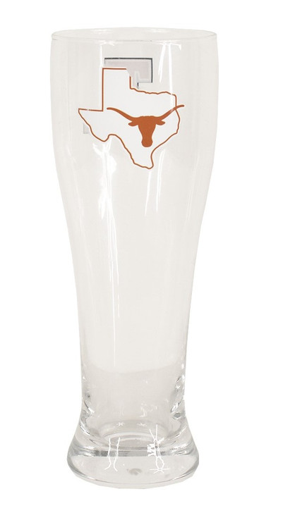 Texas Longhorn Letterman Pilsner Glass (218-G16PIL-2)