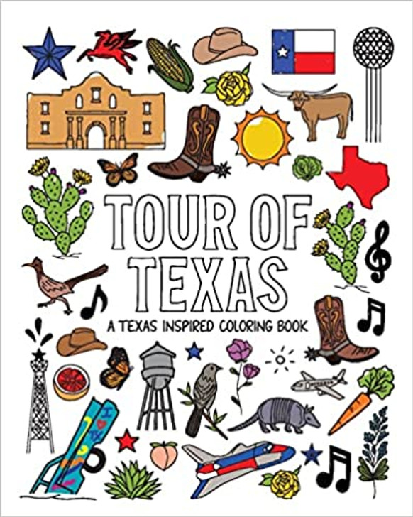 Tour of Texas:Texas Inspired Coloring Book (9781892588388)