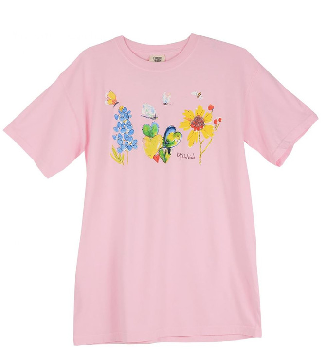 Kathleen McElwaine Flower Garden Tee (GFIN7) PNK