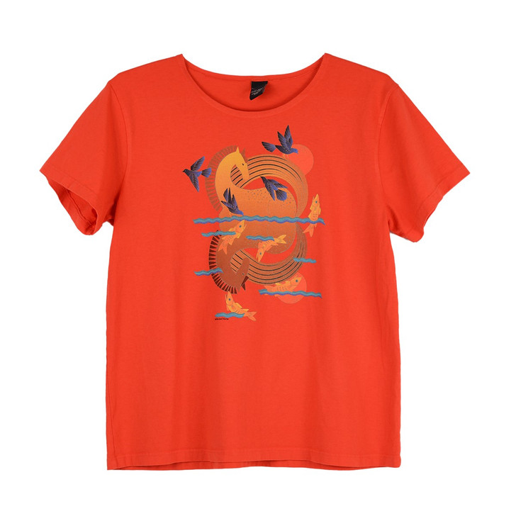 Sabaku Reflected Horse Short Sleeve Tee (416REDSSBT) FIREY RED