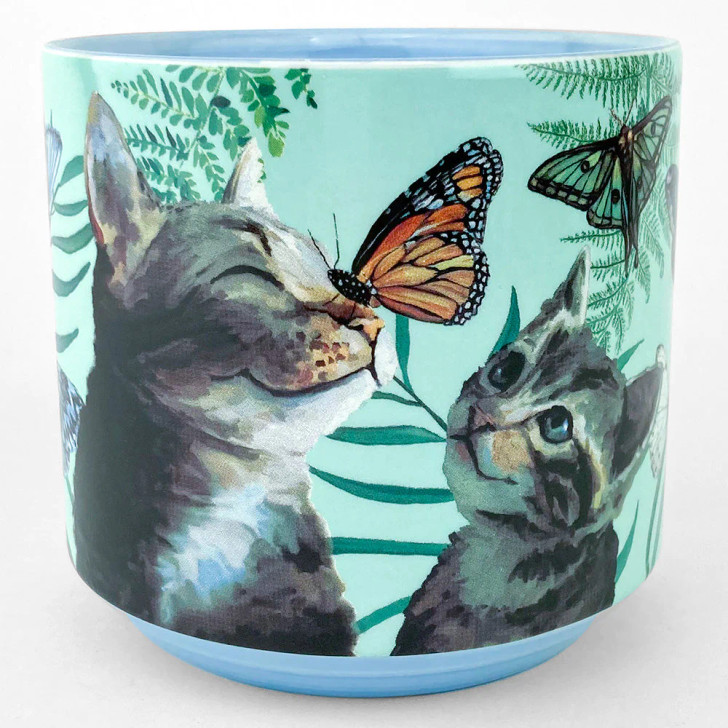 Greenbox Butterfly & Kitten Plant Pot