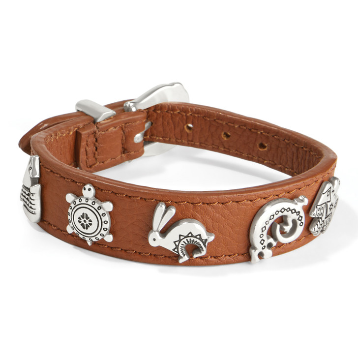 Brighton Leather Desert Friends Bandit Bracelet (JF0088) BRN/SLV