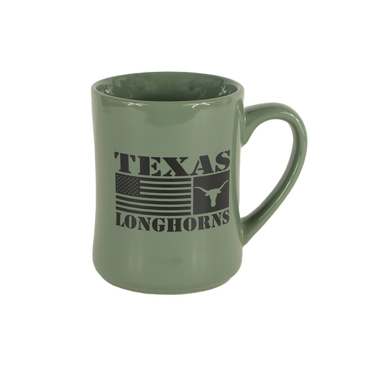 Texas Longhorn Military Green UT Flag Mug (4544MIL)