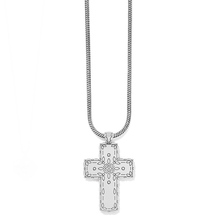 Brighton Loretto Cross Necklace (JN8392) SLV/MULTI