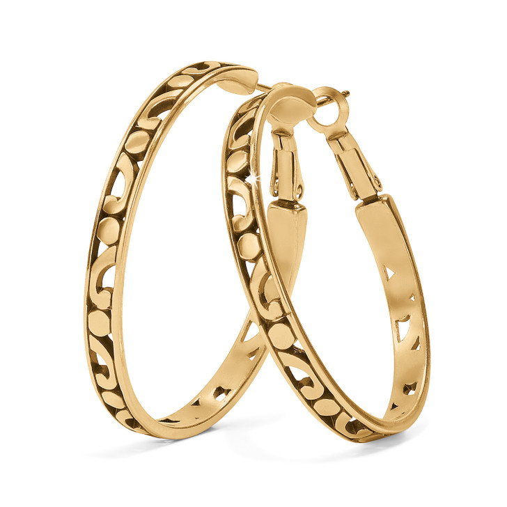 Brighton Contempo Gold Large Hoop Earrings (JA9907) GLD